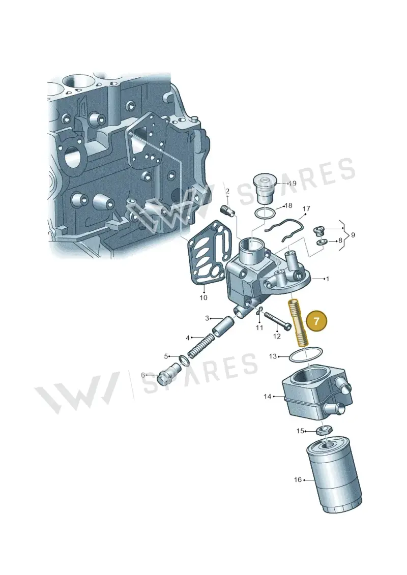 028115721 — Volkswagen Jetta 2.0 (2015-2015) diagram 194115500, position 7