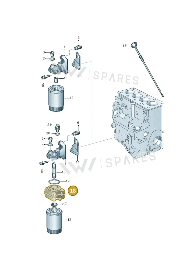 028117021 — Volkswagen GOLF VAR./VENTO (1996-1999) diagram 121115500, position 18