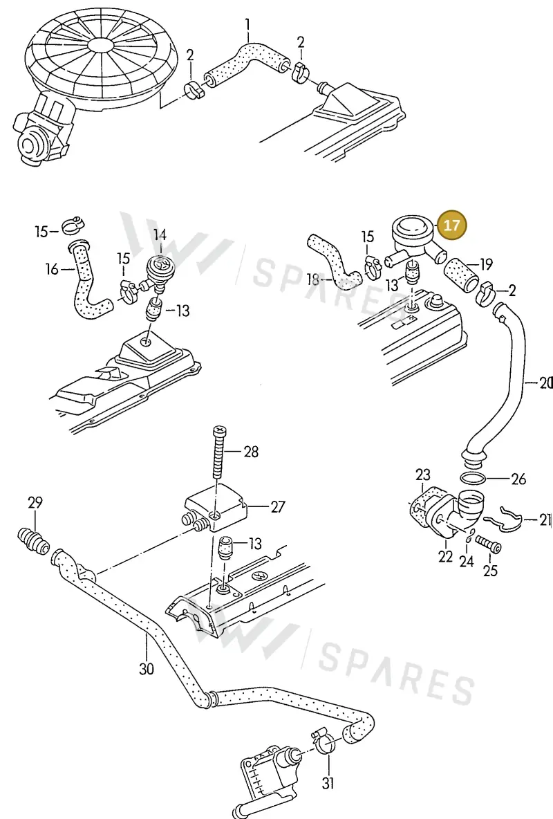028129101 — Volkswagen Passat (1989-1991) diagram 084005100, position 17