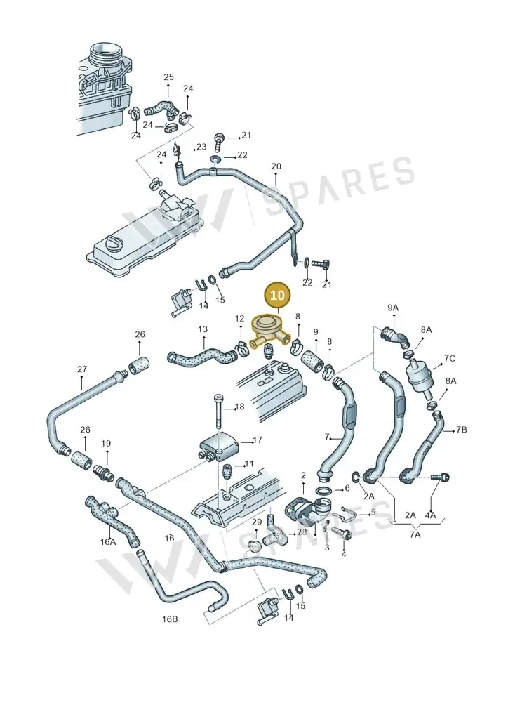028129101 — Volkswagen Golf                   96 (1995-1996) diagram 121103800, position 10