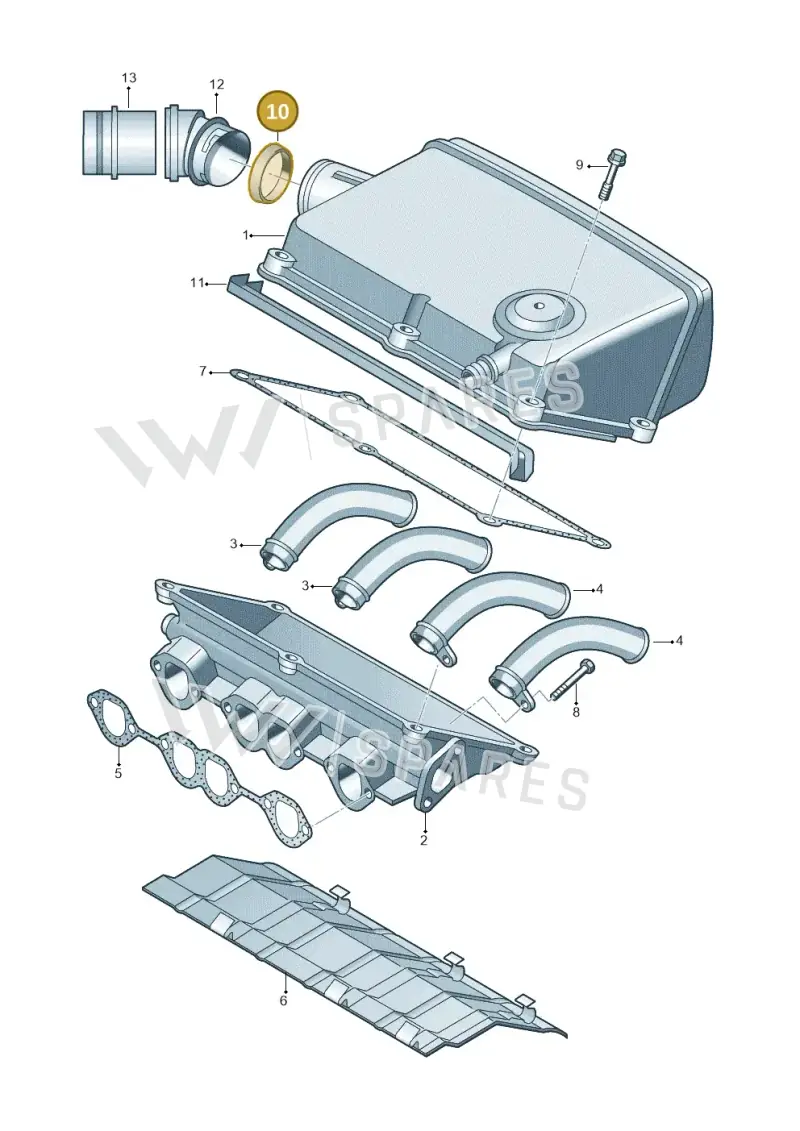 028129672A — Volkswagen LUPO/3L TDI (2003-2005) diagram 158129600, position 10