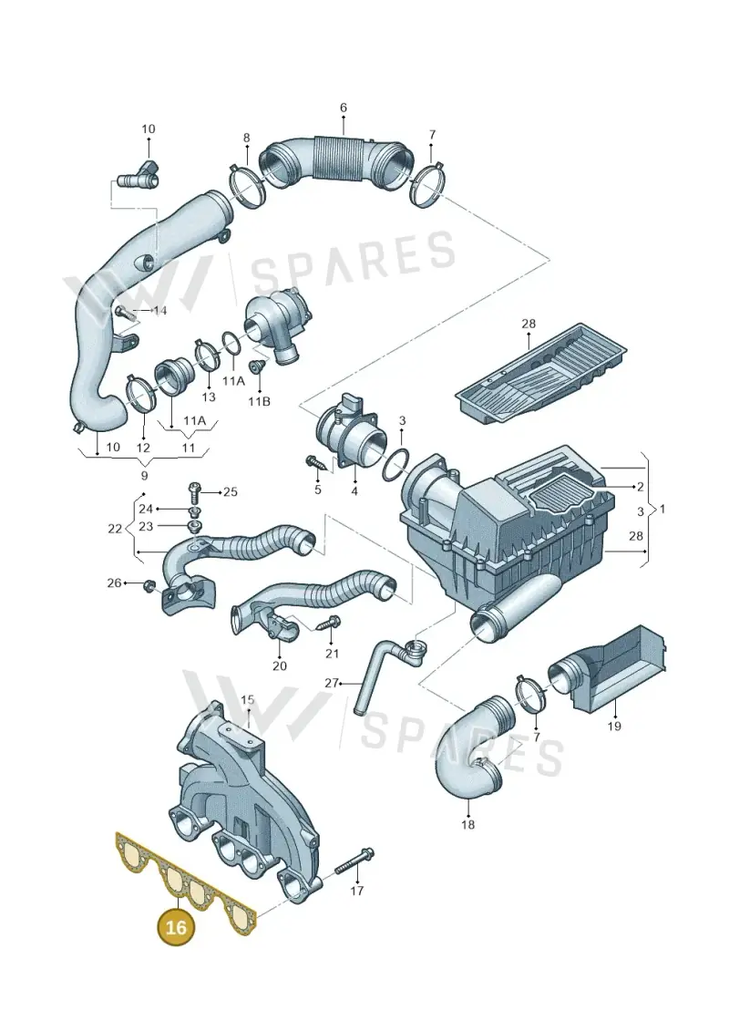 028129717D — Volkswagen Jetta Vagon            08> (2008-) diagram 460129300, position 16