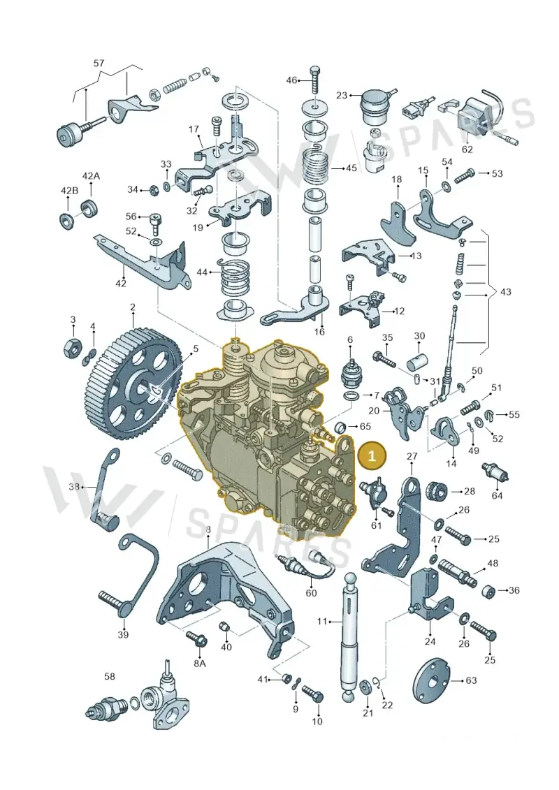 028130081AX — Volkswagen GOLF VAR./VENTO (1996-1999) diagram 121130100, position 1