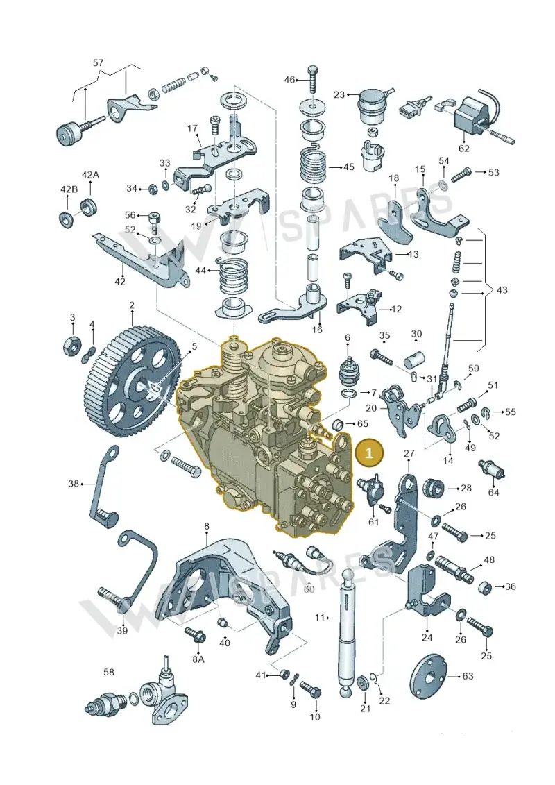 028130107R — Volkswagen Jetta GLX              94 (1993-1994) diagram 121130100, position 1