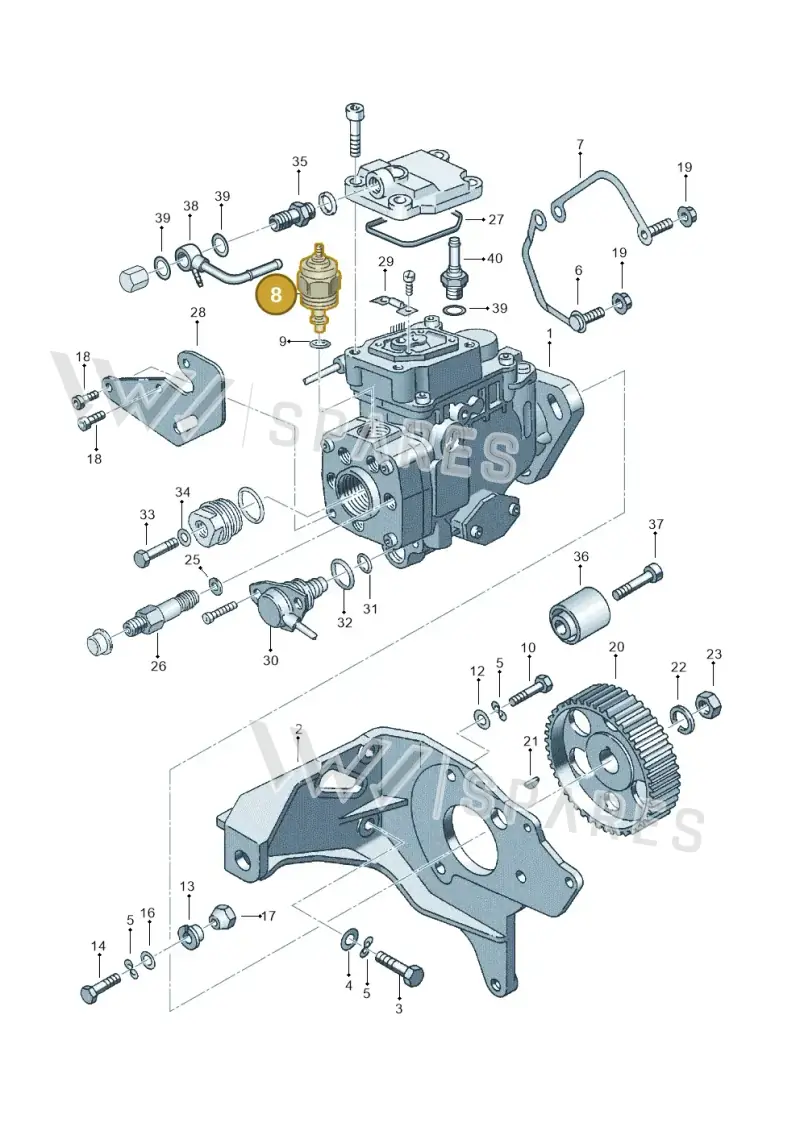028130135A — Volkswagen Passat (1997-2000) diagram 121130200, position 8