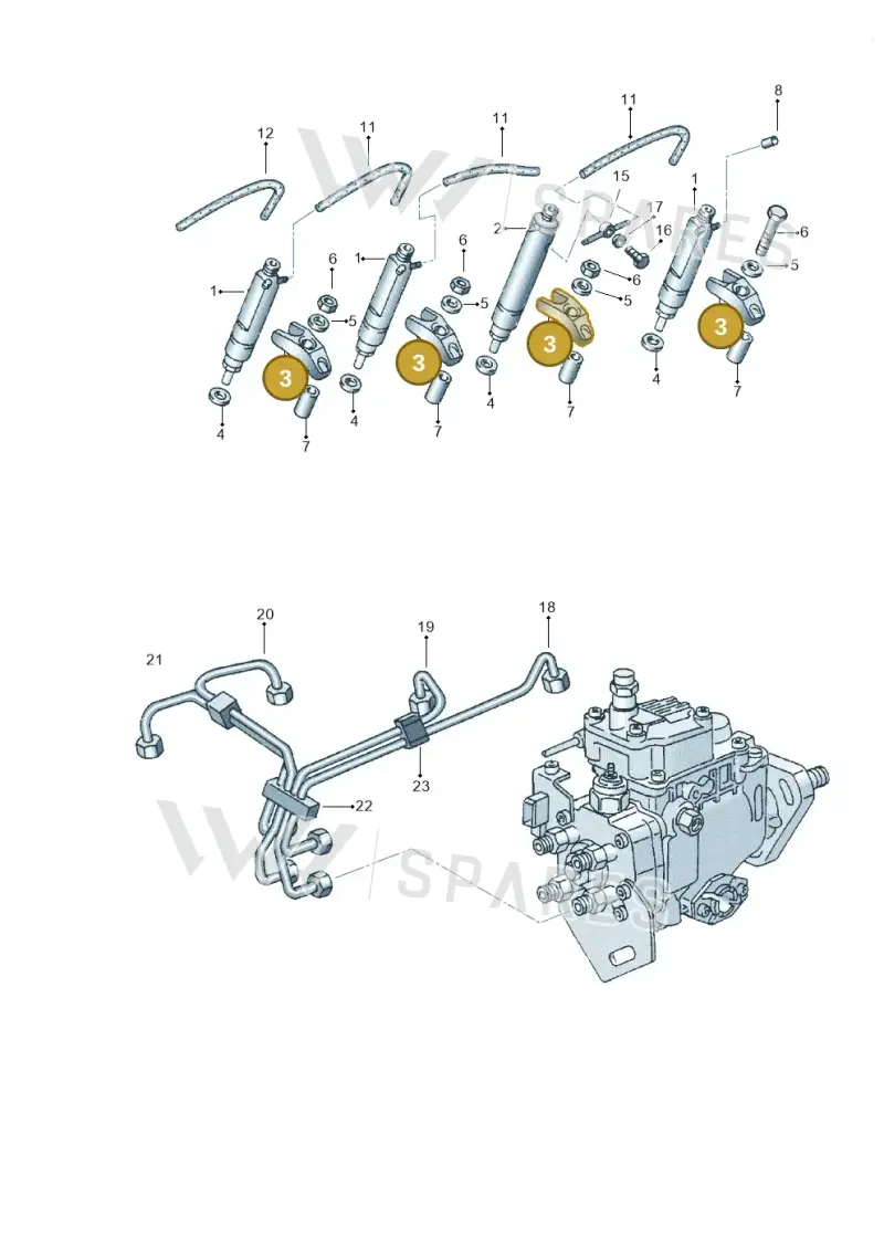 028130206 — Volkswagen Polo (2008-2009) diagram 114130700, position 3