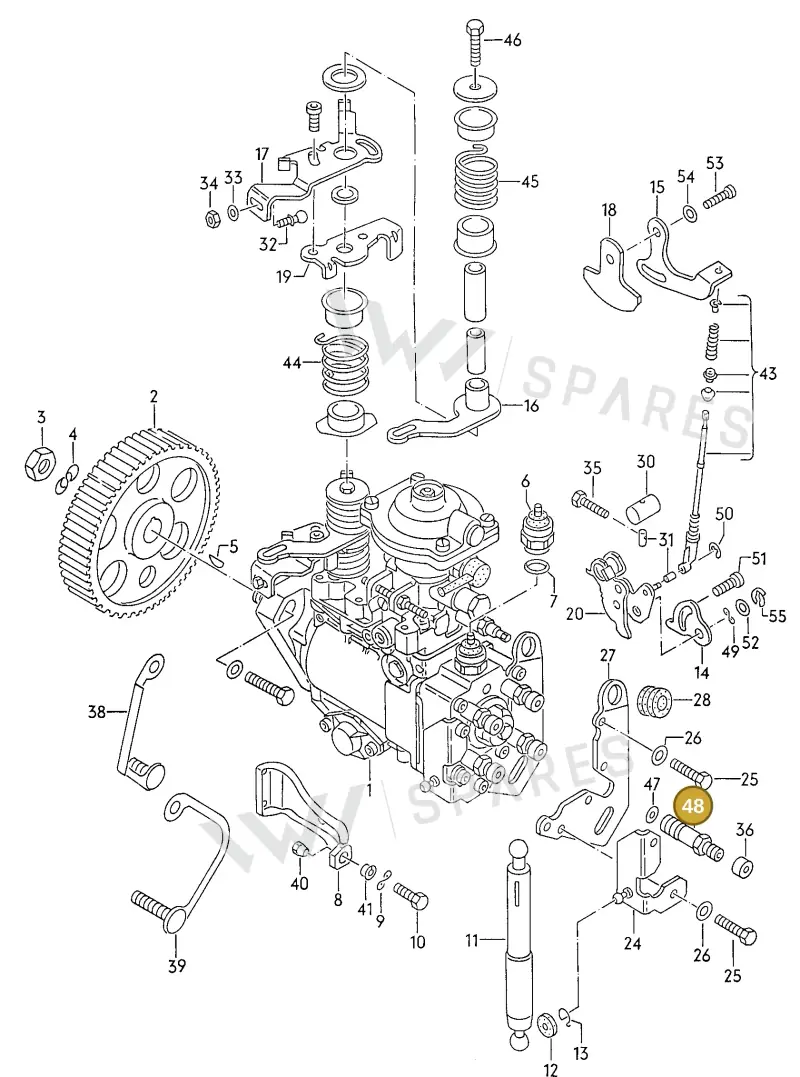 028130795B — Volkswagen Passat (1991-1993) diagram 084035000, position 48