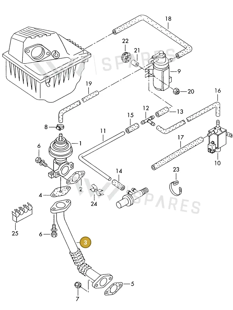028131521AA — Volkswagen GOLF VAR./VENTO (1996-1999) diagram 159131170, position 3