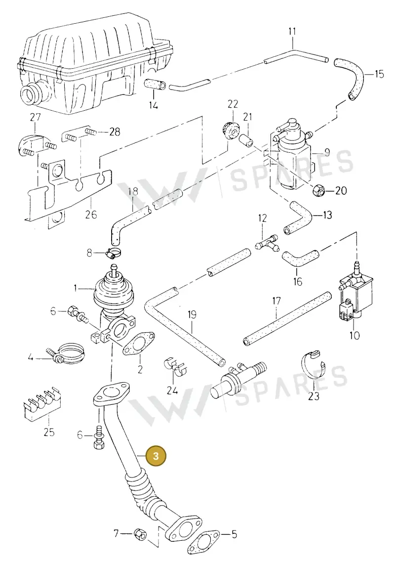 028131521AA — Volkswagen POLO CLASSIC/VARIANT (1996-1999) diagram 242131170, position 3
