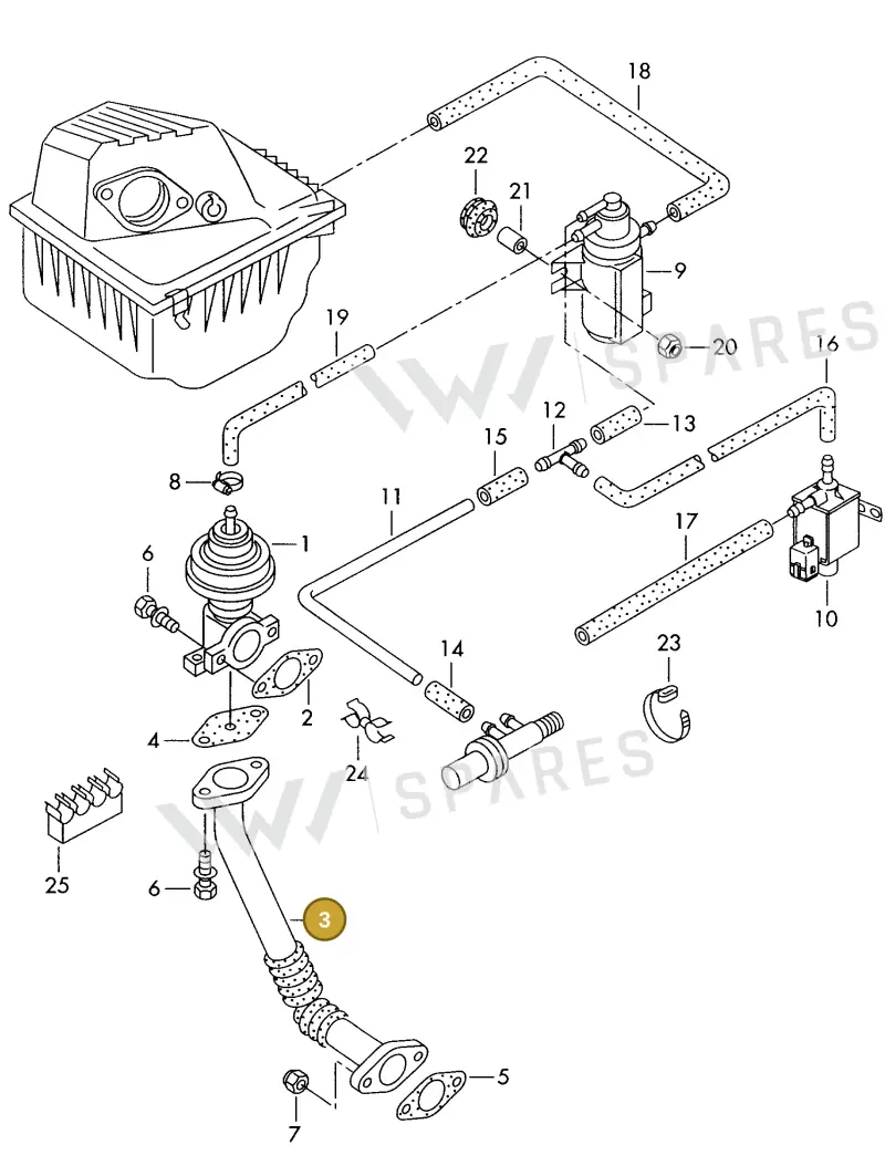 028131521E — Volkswagen Golf                   96 (1995-1996) diagram 159131170, position 3