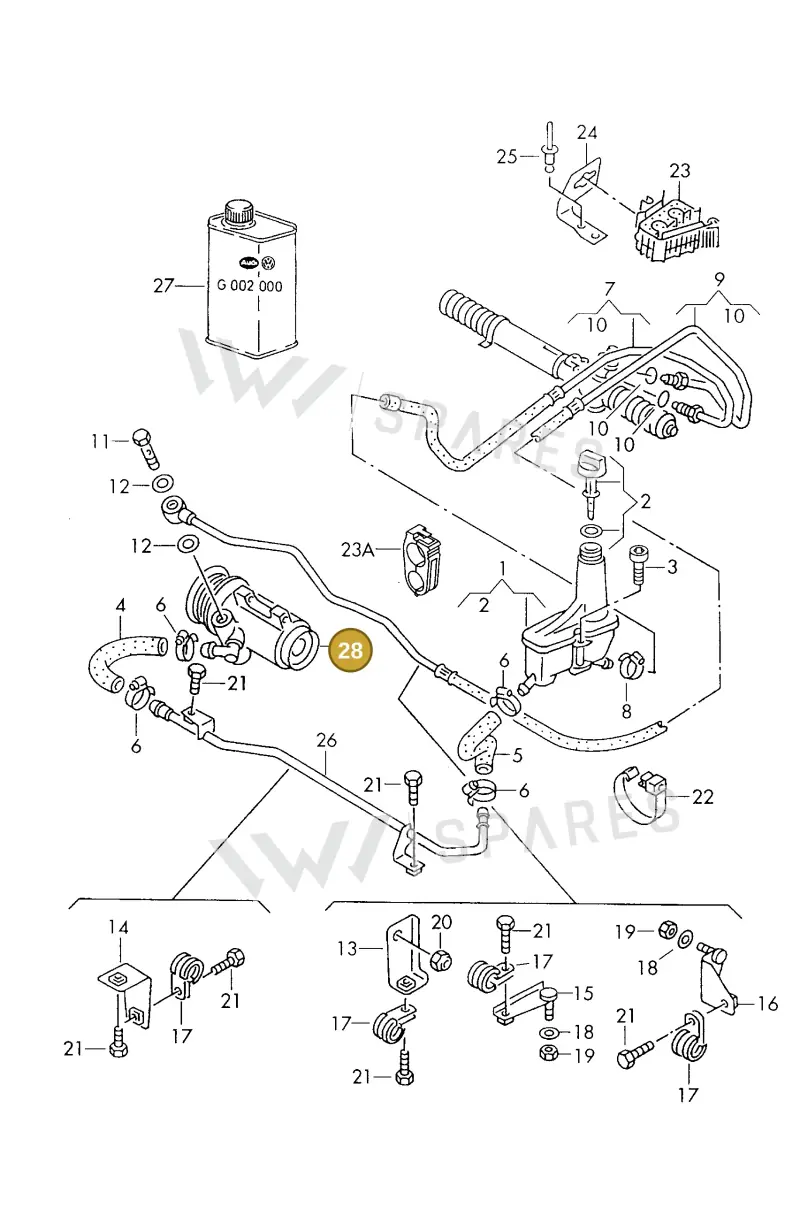 028145157D — Volkswagen Golf Cabrio "USA","MEX"96>99 (1995-1998) diagram 121422450, position 28