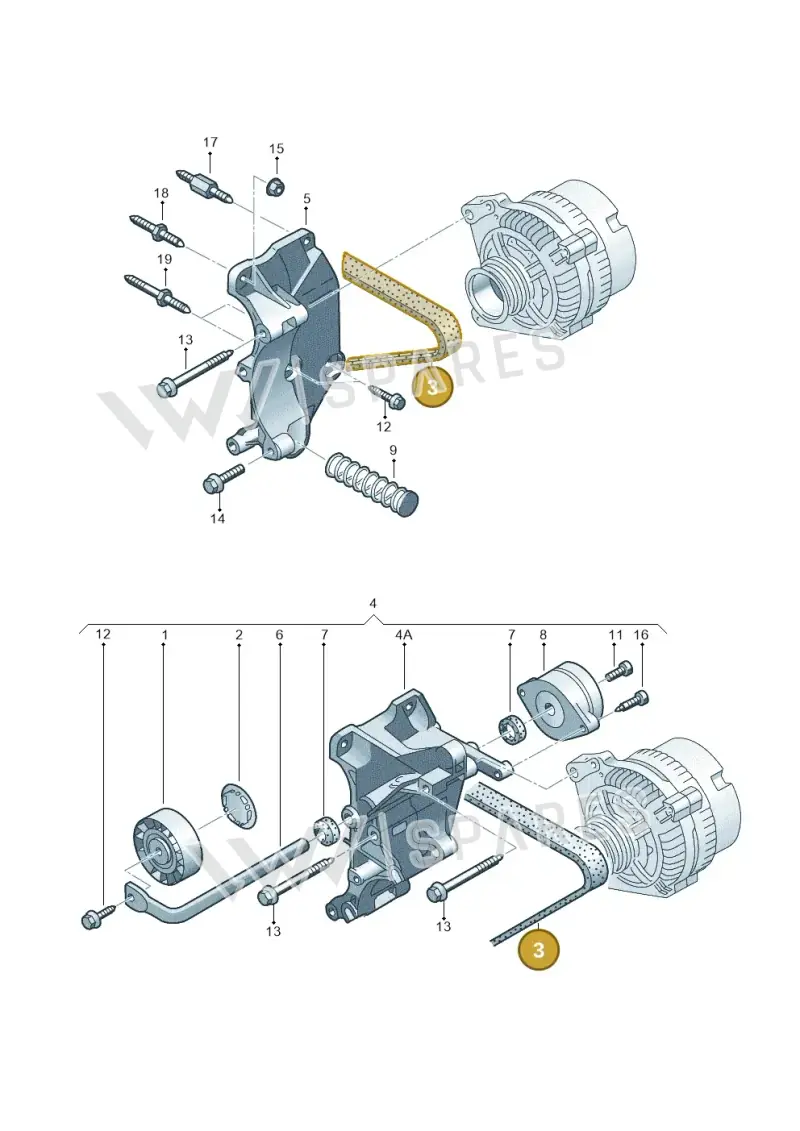 028145271K — Volkswagen GOLF CABRIO (1998-2001) diagram 121903350, position 3