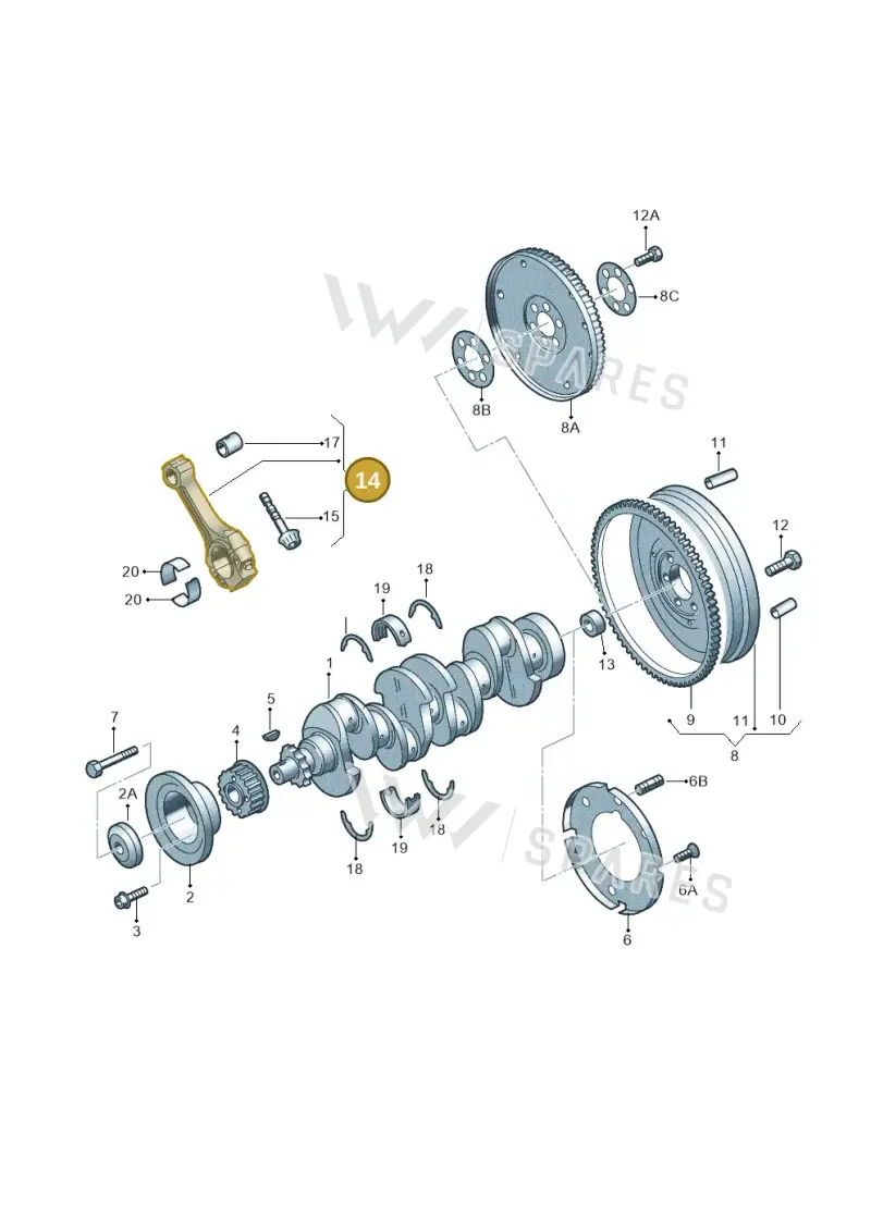 028198401F — Volkswagen POLO (1999-2001) diagram 158105050, position 14