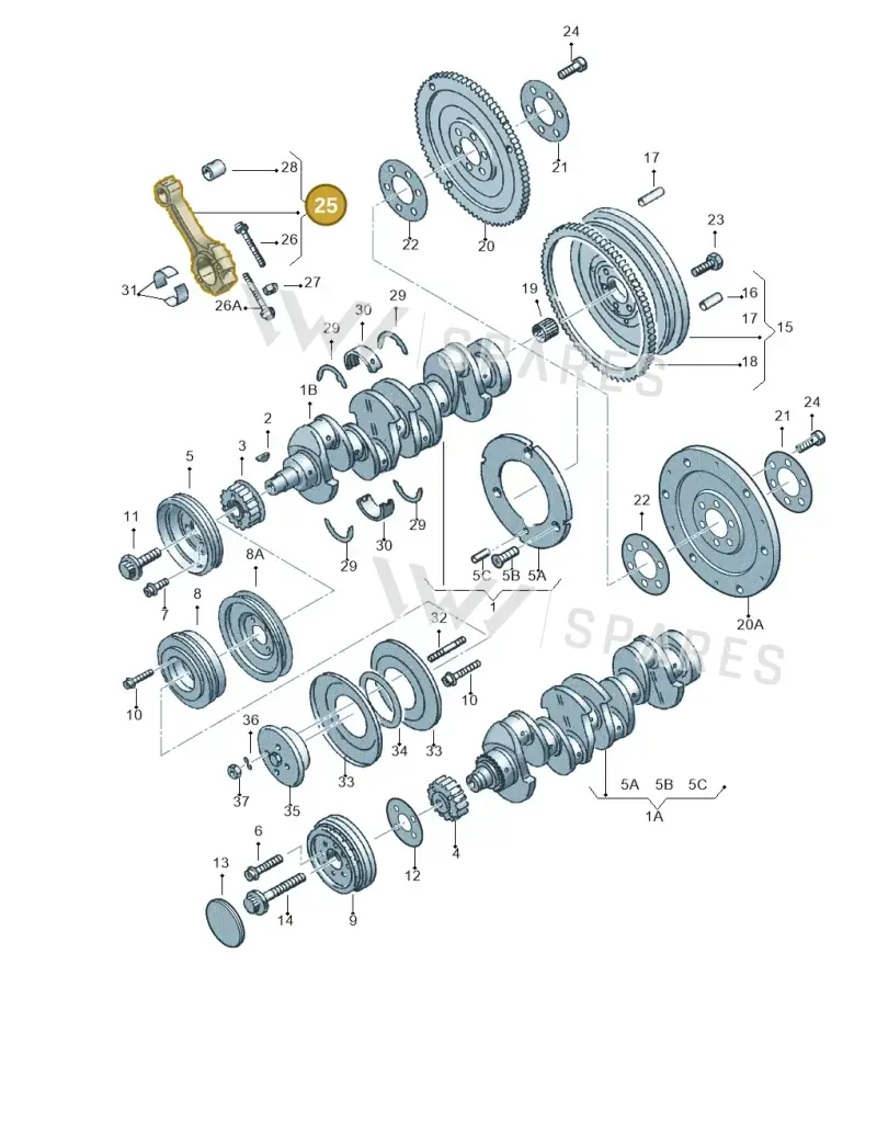 028198401F — Volkswagen POLO CLASSIC           06> (2005-) diagram 123105150, position 25