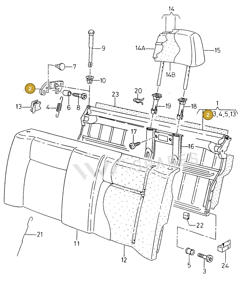 028903025P — Volkswagen Derby (MEX) (1994-1996) diagram 138885600, position 2