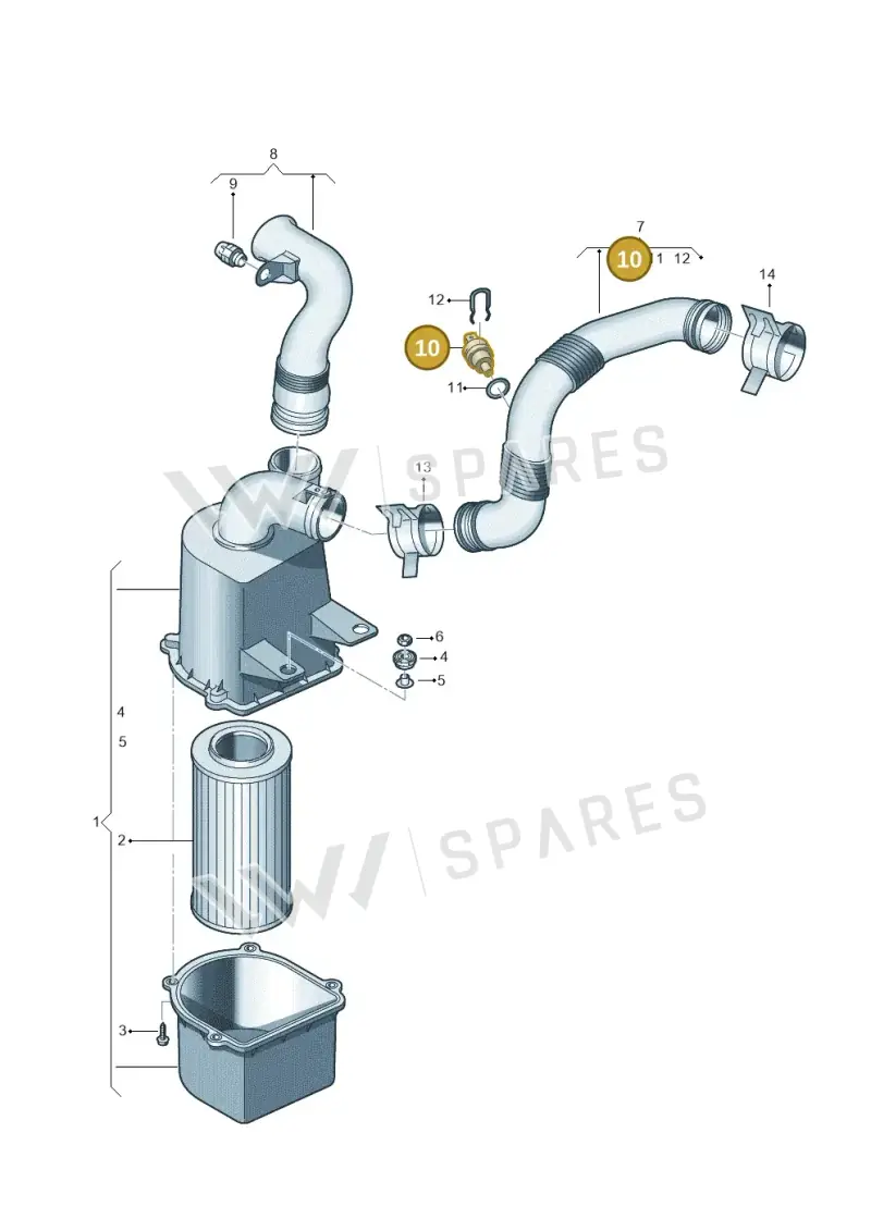 028906081 — Volkswagen LUPO/3L TDI (2003-2005) diagram 240129250, position 10