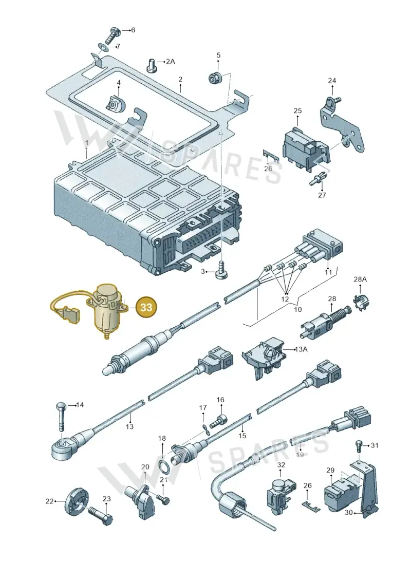 028907475C — Volkswagen GOLF CABRIO (1998-2001) diagram 121906100, position 33