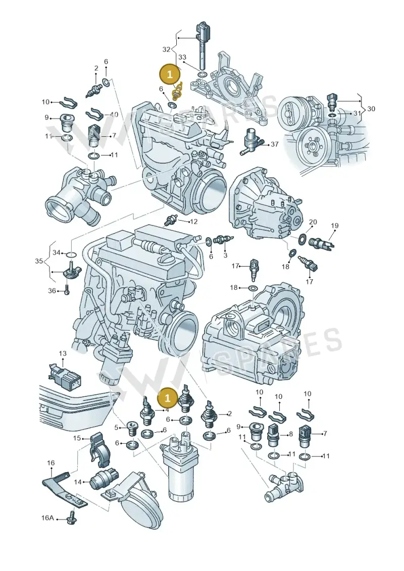 028919081H — Volkswagen CADDY-KOMBI/KASTEN (1995-2003) diagram 121919600, position 1