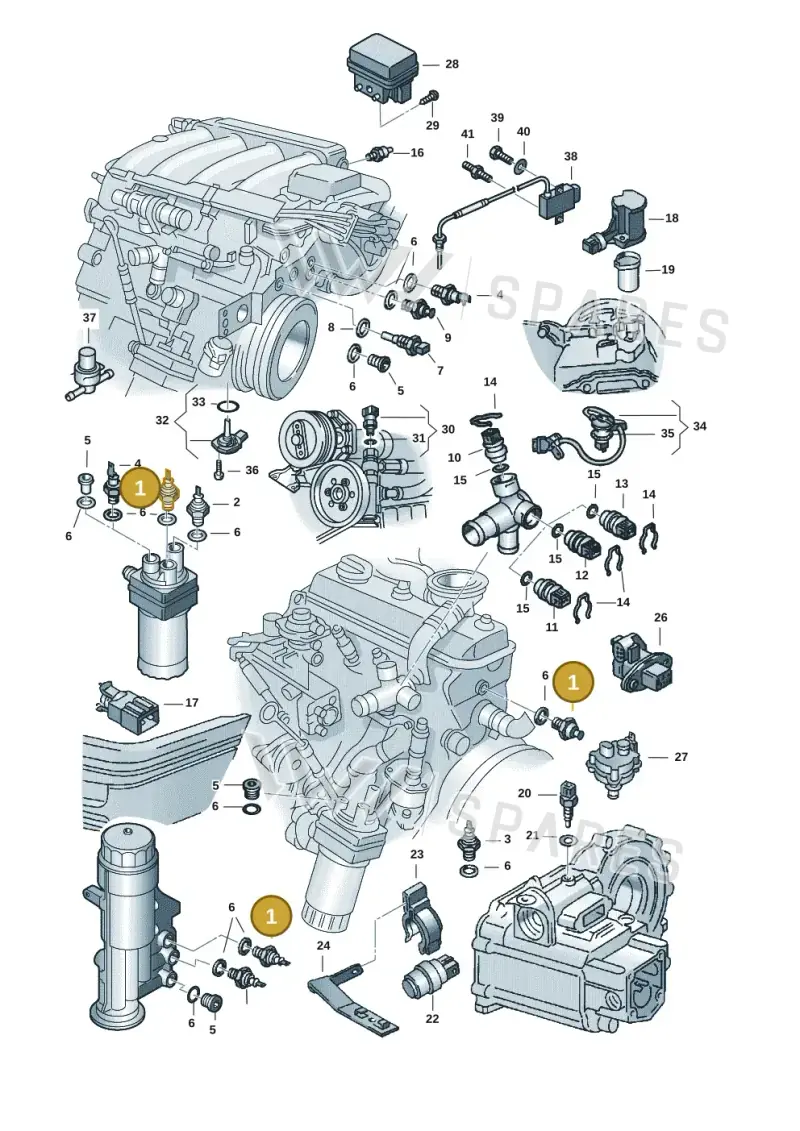 028919081H — Volkswagen CADDY-KOMBI/KASTENW.   06> (2005-) diagram 121919610, position 1