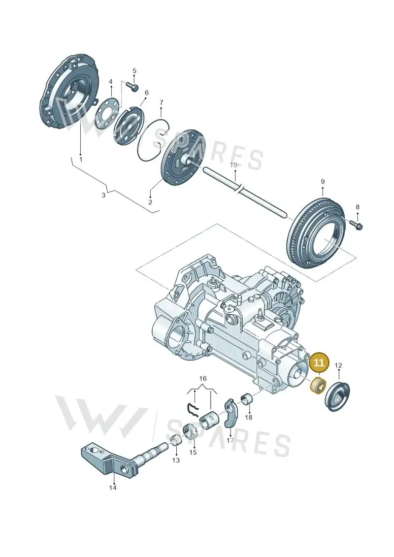 02A141165G — Volkswagen Golf             BR/US (1999-2001) diagram 201141300, position 11
