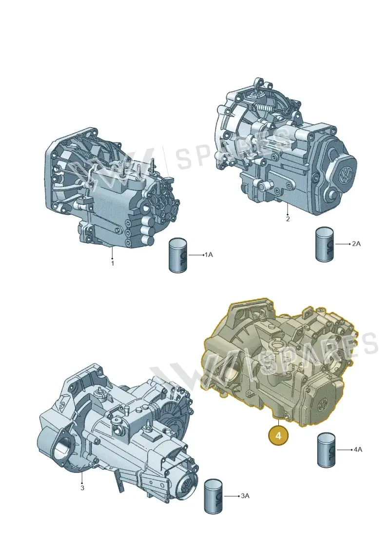 02A300046HX — Volkswagen Golf                   96 (1995-1996) diagram 121300100, position 4