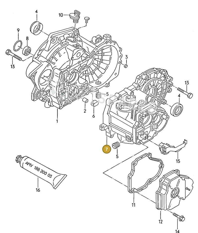 02A301103D — Volkswagen Passat (1991-1993) diagram 084061000, position 7