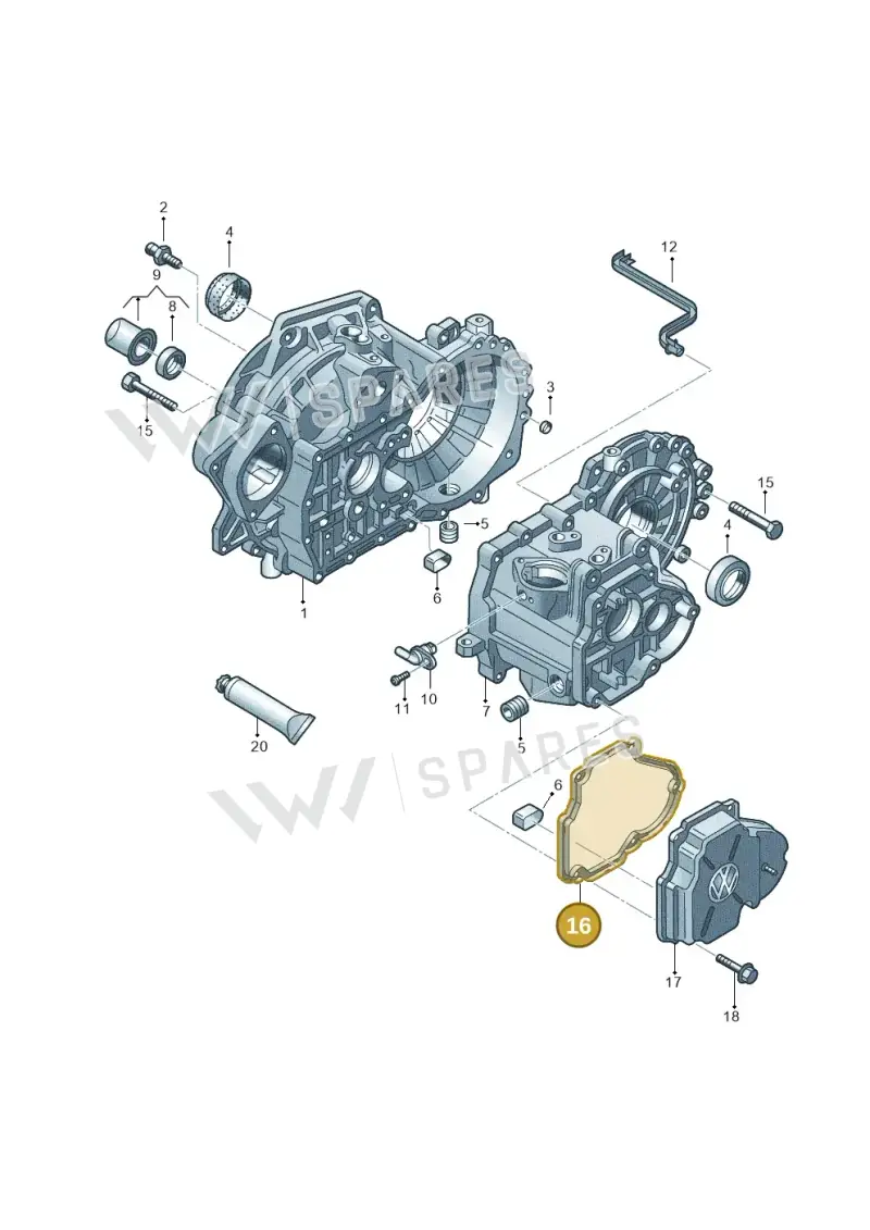 02A301215A — Volkswagen Caddy kombi (2015-2020) diagram 656301370, position 16
