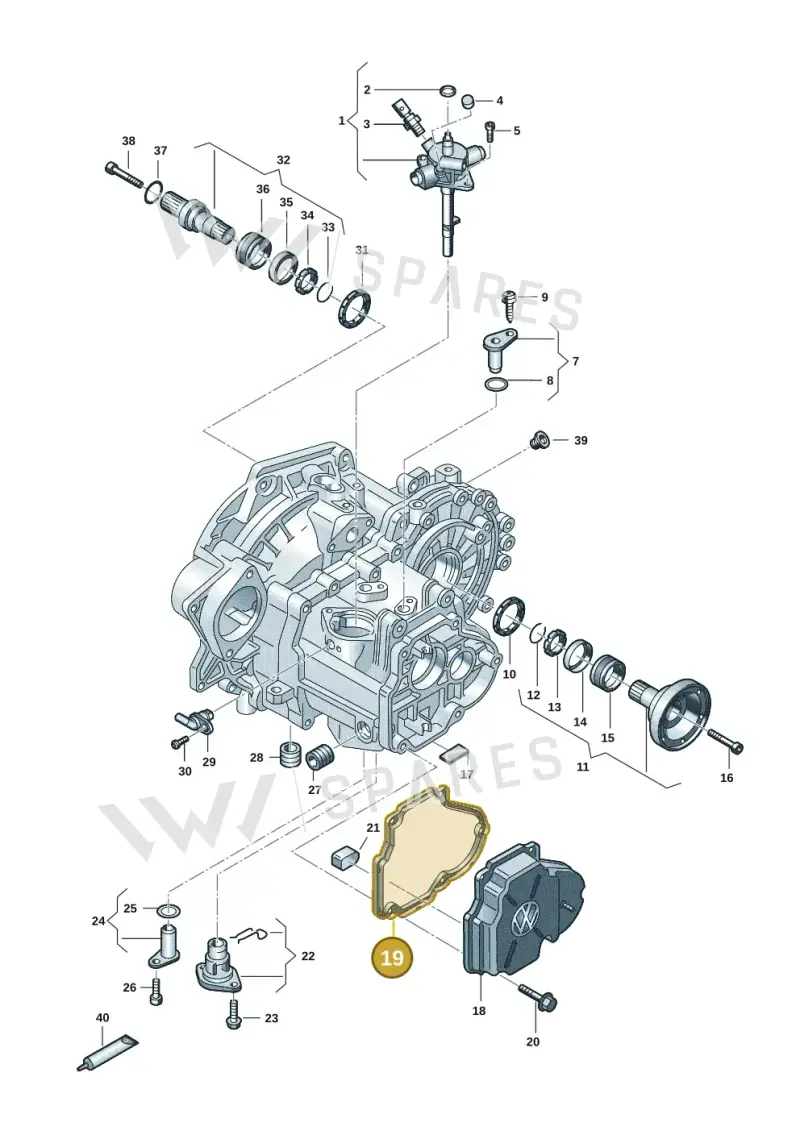 02A301215D — Volkswagen Transport. multivan (2019-2024) diagram 7ep300305, position 19