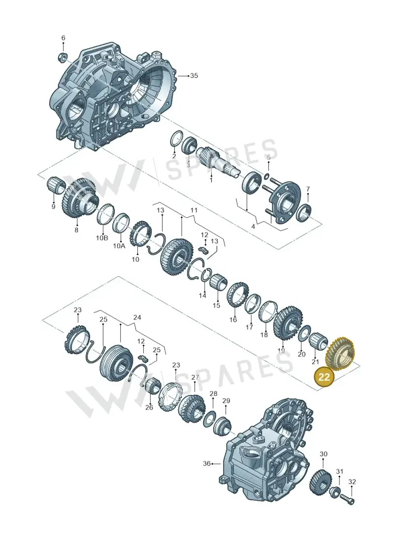 02A311129AQ — Volkswagen POLO (2005-) diagram 201311380, position 22