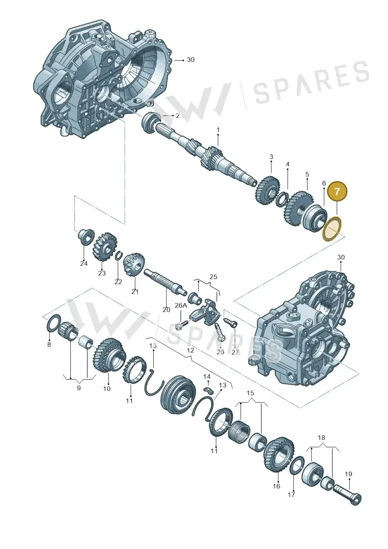 02A311140F — Volkswagen Jetta (2010-2014) diagram 409311410, position 7