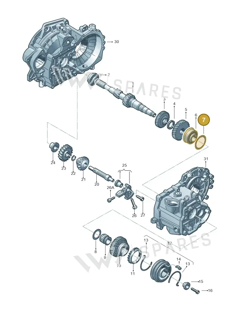 02A311140F — Volkswagen Jetta (2010-2014) diagram 420311390, position 7