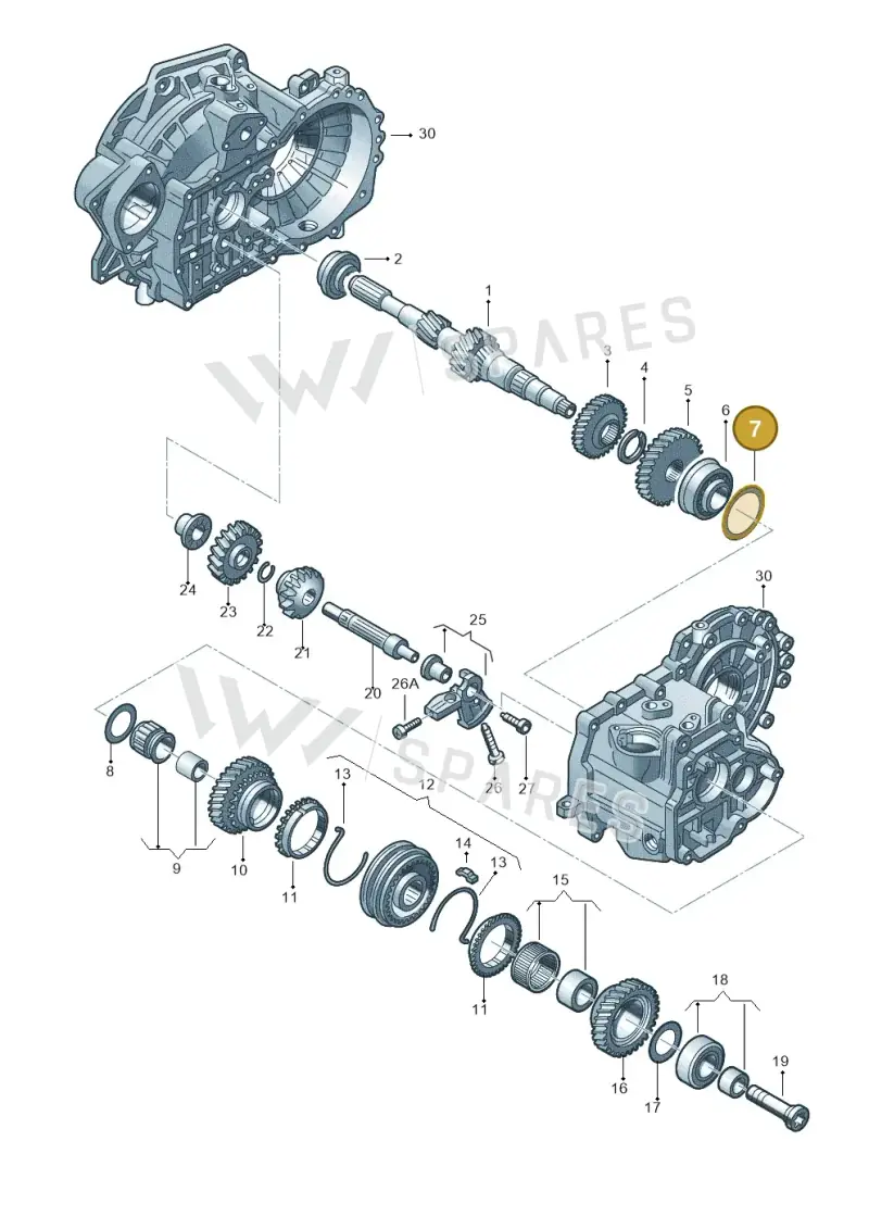 02A311140K — Volkswagen Jetta (2010-2014) diagram 409311410, position 7