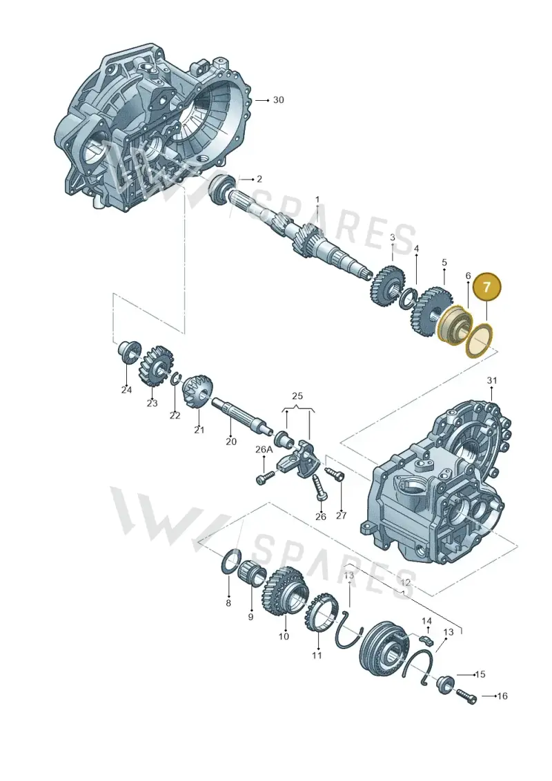 02A311140S — Volkswagen Jetta (2010-2014) diagram 420311390, position 7