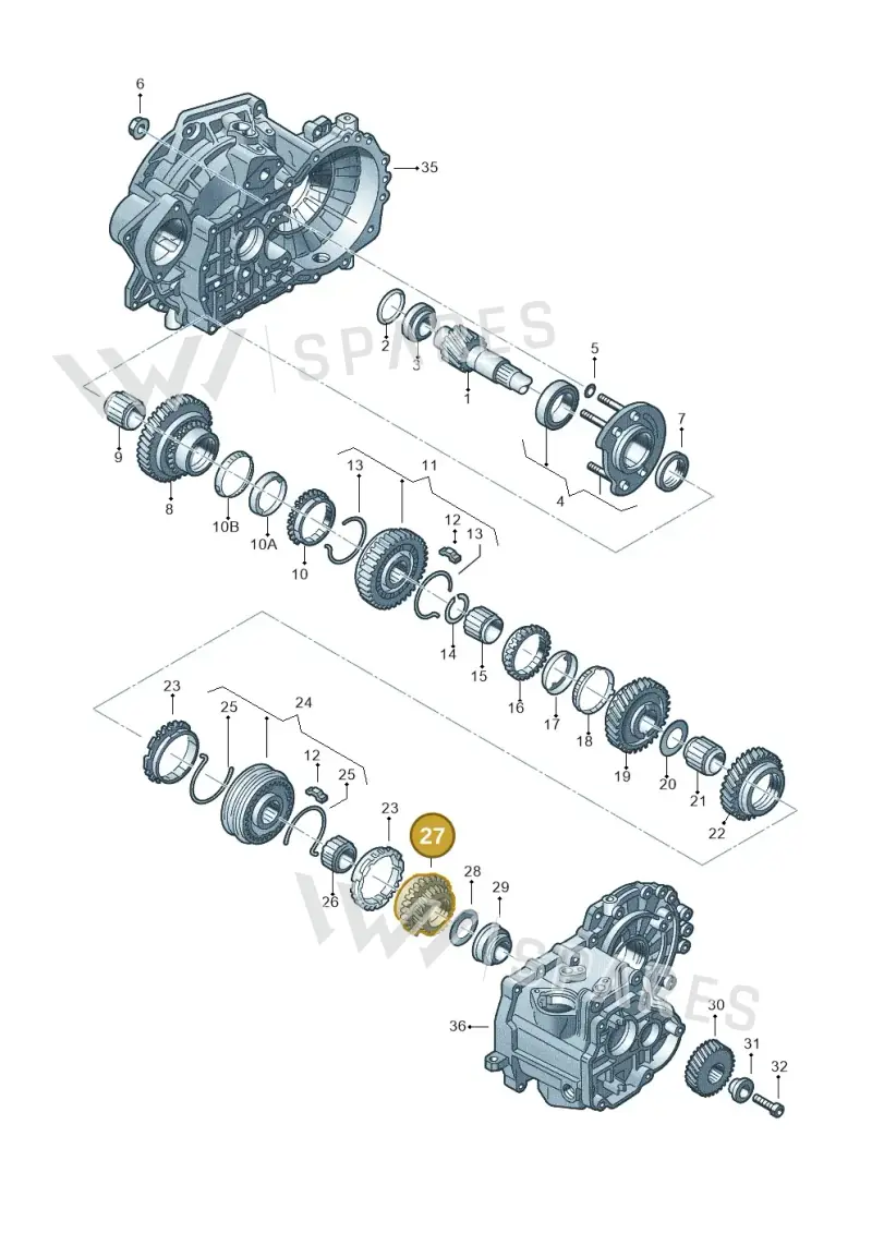 02A311145CB — Volkswagen Caddy kombi (2015-2020) diagram 201311380, position 27