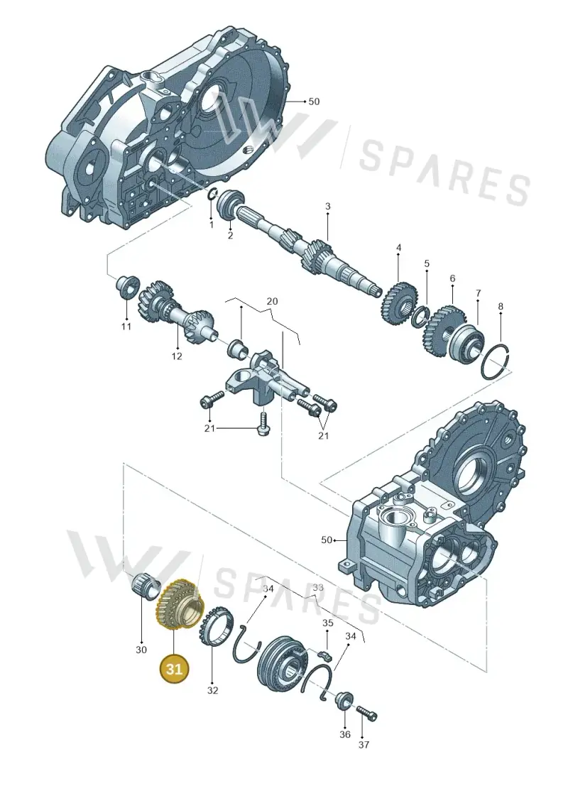 02A311158S — Volkswagen Transp. caravelle (2011-2015) diagram 410311200, position 31