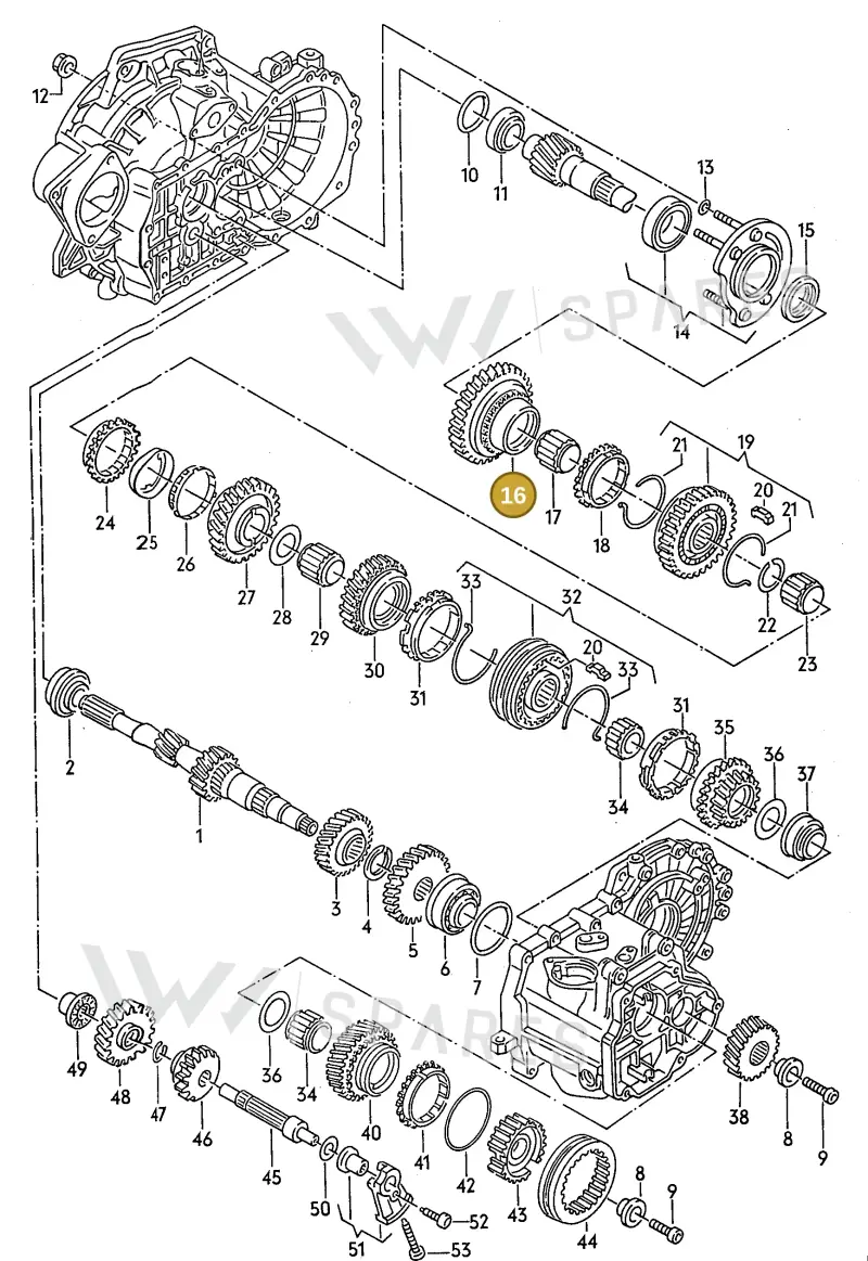 02A311251 — Volkswagen Passat syncro (1991-1993) diagram 084063000, position 16
