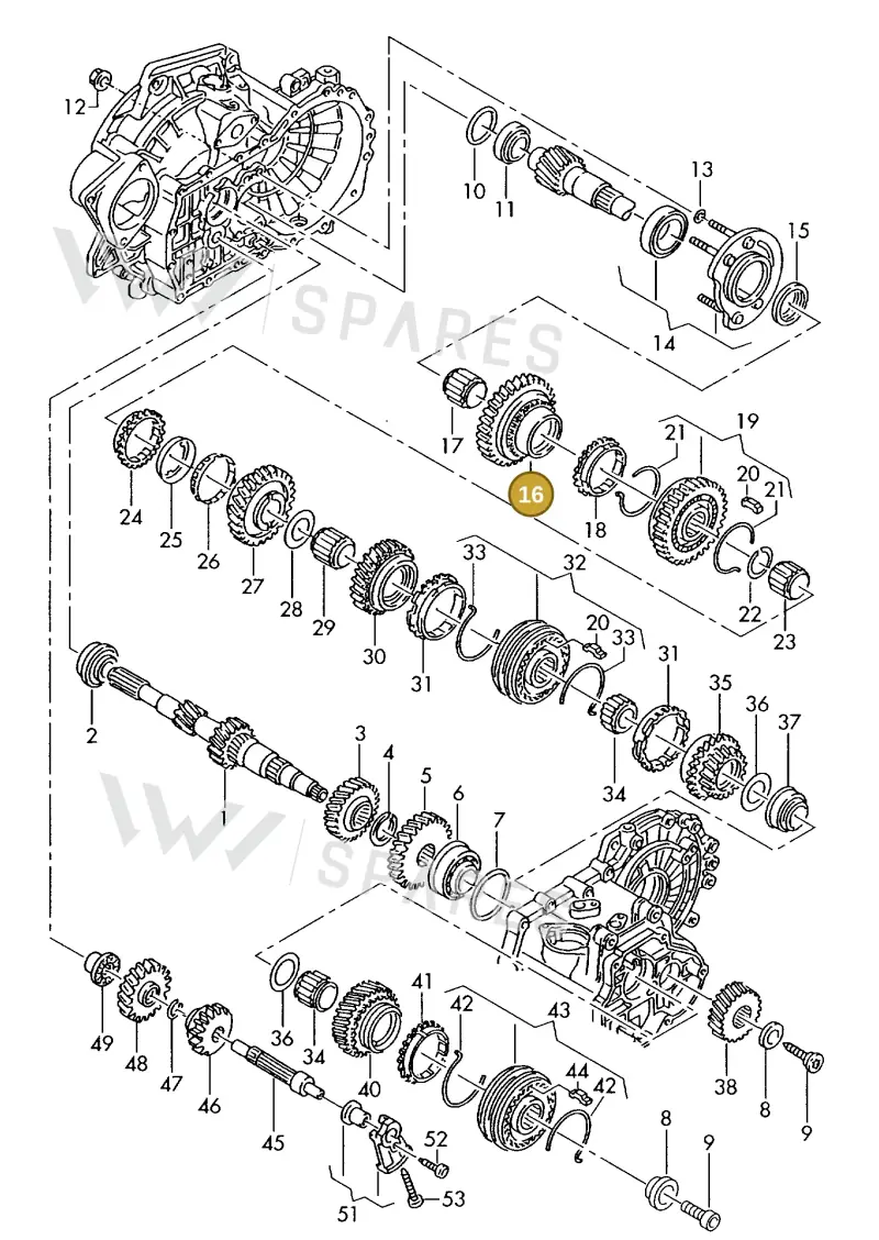 02A311251 — Volkswagen GOLF VAR./VENTO (1996-1999) diagram 143311460, position 16
