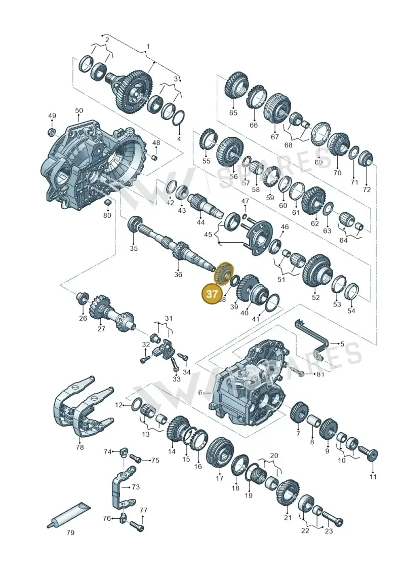 02A311285AJ — Volkswagen Touran 2,0 BlueMotion (2015-2024) diagram 828303520, position 37