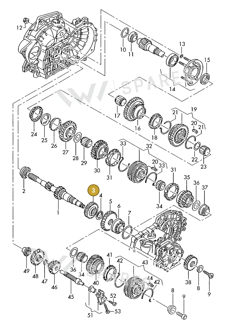 02A311285T — Volkswagen GOLF VAR./VENTO (1996-1999) diagram 143311460, position 3