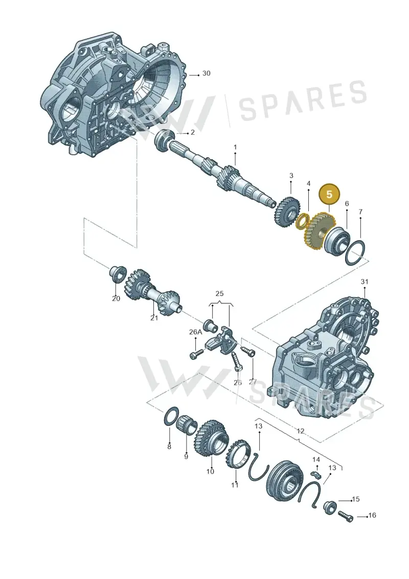 02A311351AS — Volkswagen Caddy kombi (2015-2020) diagram 690311390, position 5