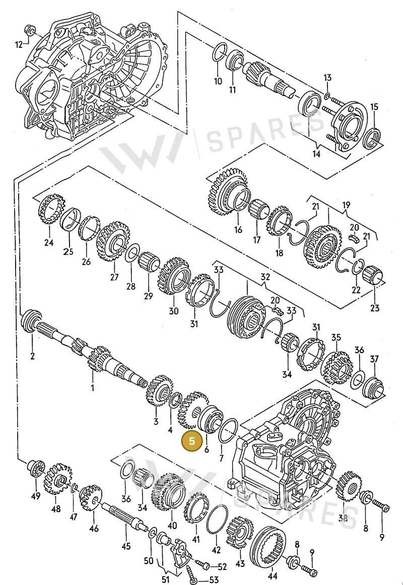 02A311351H — Volkswagen Passat (1991-1993) diagram 084063000, position 5