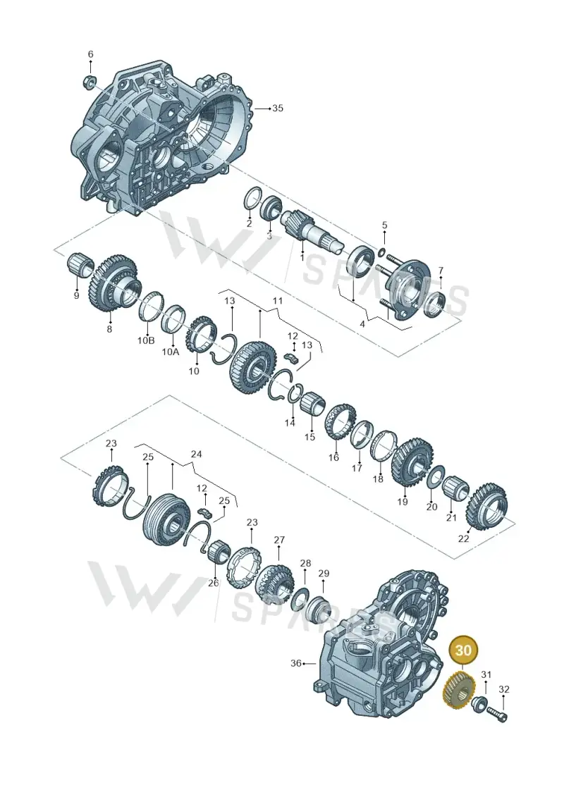 02A311361AD — Volkswagen Jetta variant (2009-2014) diagram 201311380, position 30