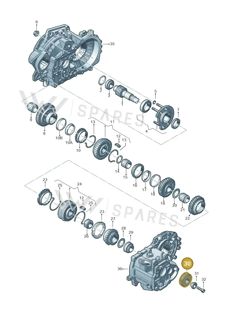 02A311361Q — Volkswagen Polo (2008-2009) diagram 201311380, position 30