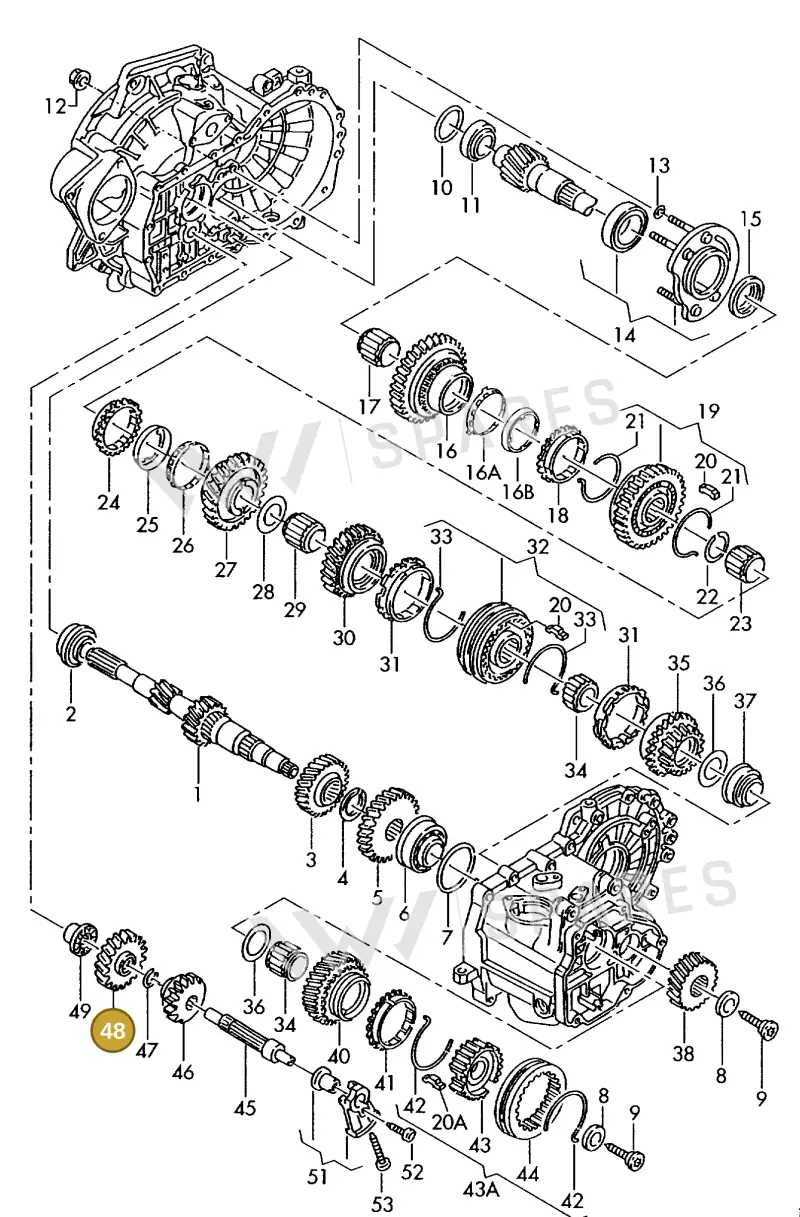 02A311507D — Volkswagen Transporter            96 (1996-1996) diagram 117311300, position 48