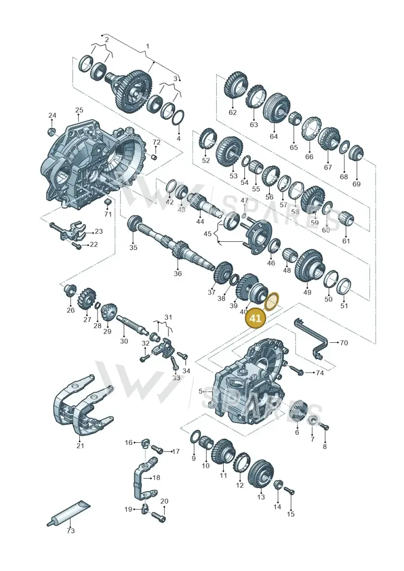 02A398140 — Volkswagen T-Cross 1,0 (2018-2024) diagram 827315030, position 41
