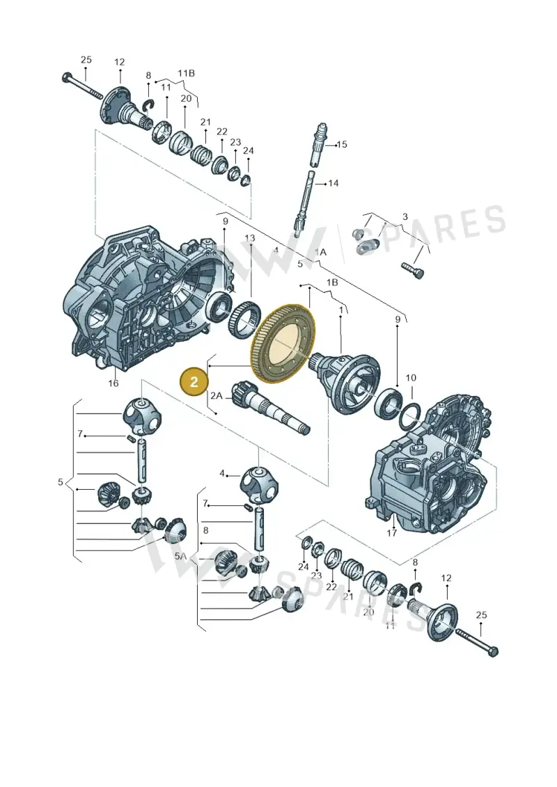 02A409143R — Volkswagen Jetta/Wagon (2002-2006) diagram 148409250, position 2