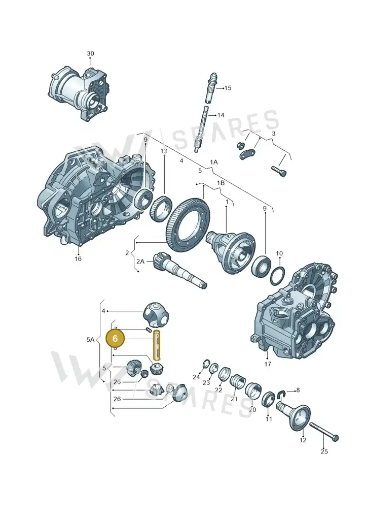 02A409177C — Volkswagen Jetta Wagon 02 (2001-2002) diagram 143409100, position 6