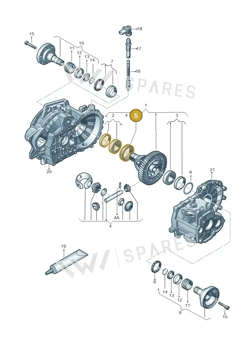 02A409187B — Volkswagen Polo (2009-2014) diagram 677409250, position 5