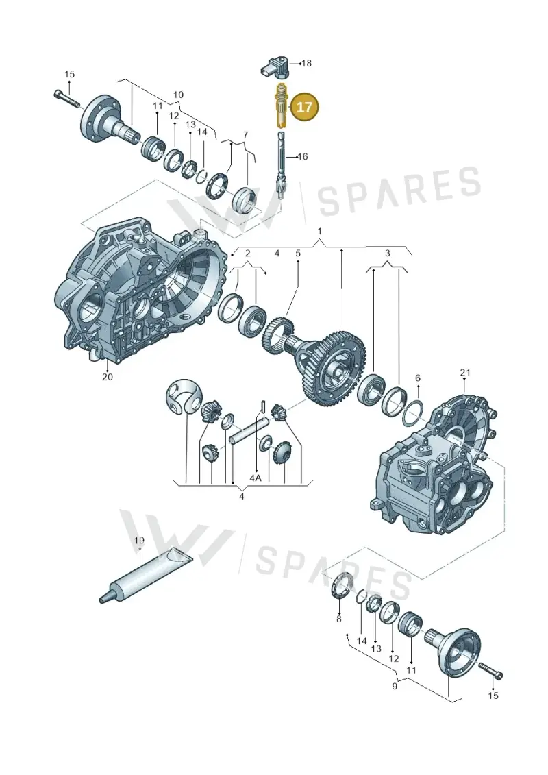 02A409193 — Volkswagen Polo (2009-2014) diagram 677409250, position 17