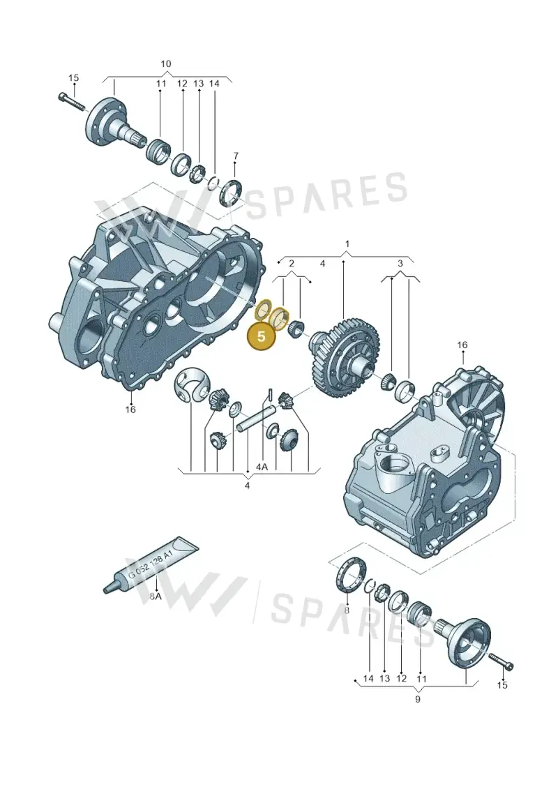02A409210L — Volkswagen Golf estate (2009-2013) diagram 409409220, position 5
